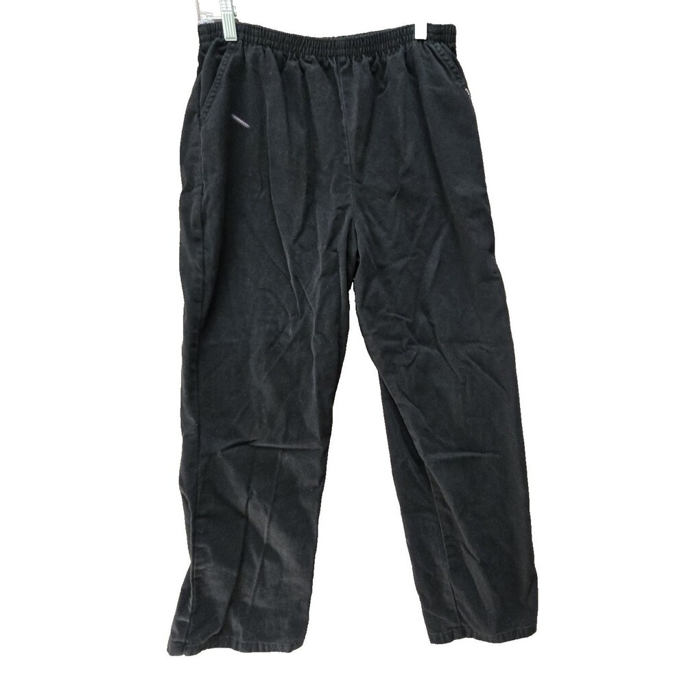 Chic Women Black Pants Size 10 Petite Classic Rise Trousers Workwear RN 130273